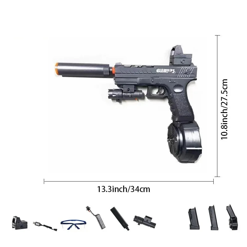 G17 Automatic Shooting Airsoft Pistol Toy Gun Hydrogel Electric Paintball Gun for Adults Boys Outdoor Cs Shooting Game hoot