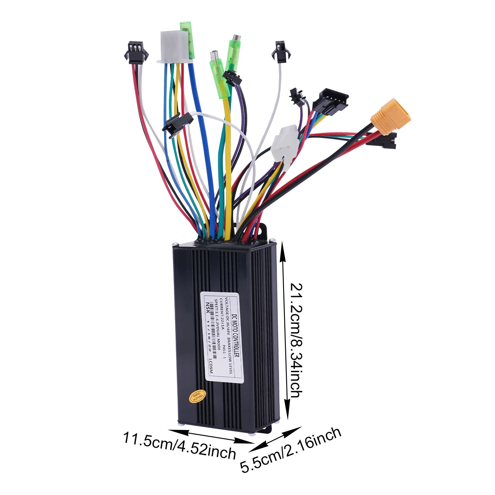 36V 500W Electric Bike Conversion Kit with LCD Display PAS Brake Levers Complete E-Bike Kit for 27.5"/700C Front Wheel