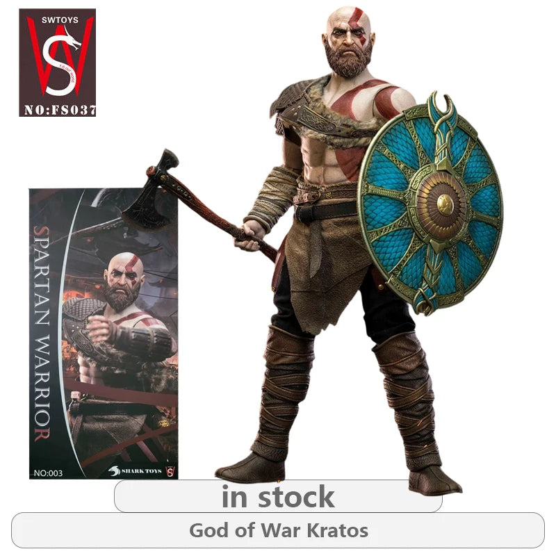 SWTOYS Original Spartan Warrior, God of War Series Kratos Anime Action Figure Model Toys Movable Model Ornaments Gifts Fo Boys