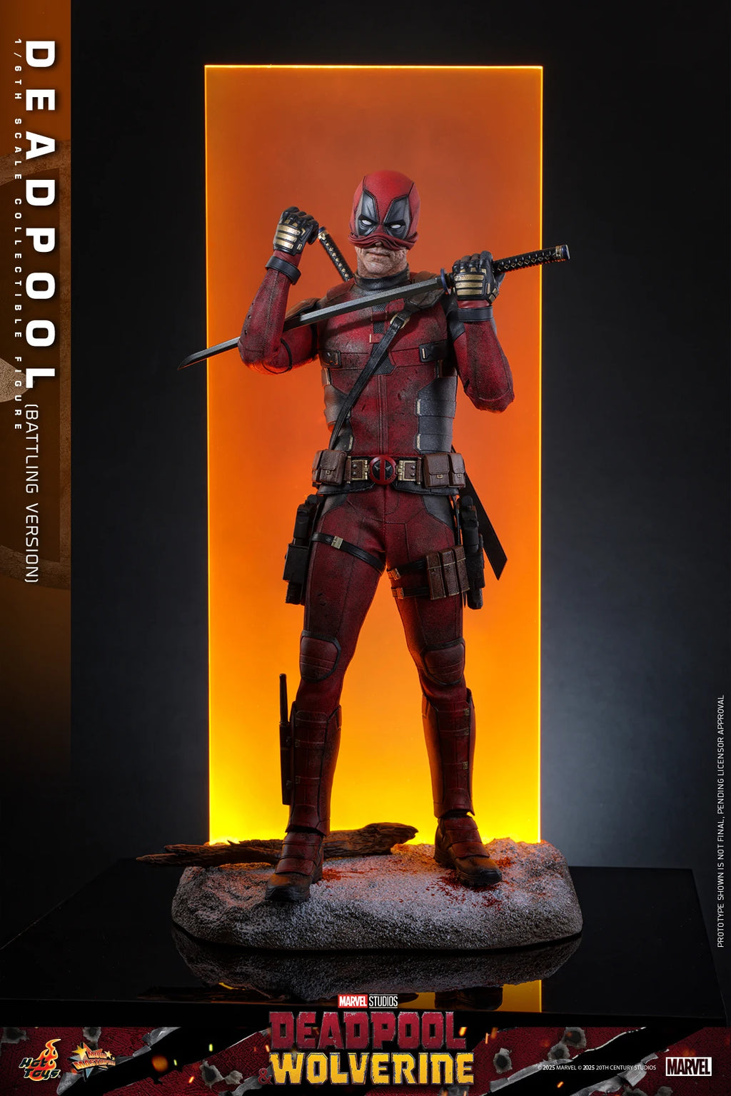 New Original Marvel Deadpool Wolverine MMS782 Battle Damage Version Action Figure Toys Gifts Collection