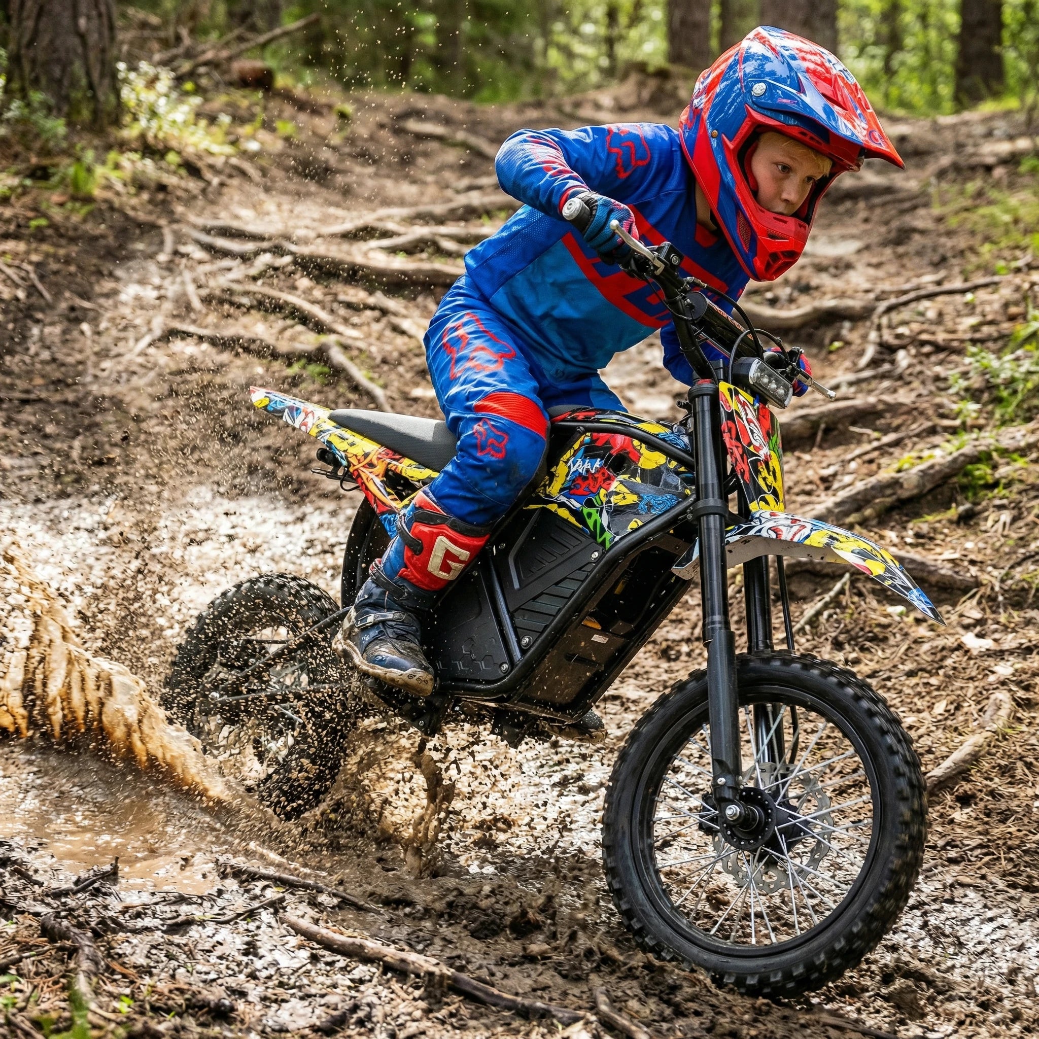 Xtion Electric Dirt Bike for Teens & Adults 2000W, 48V 23AH Motorcycle, 14"/12" Fat Tires Removable Battery Motor Bicycle