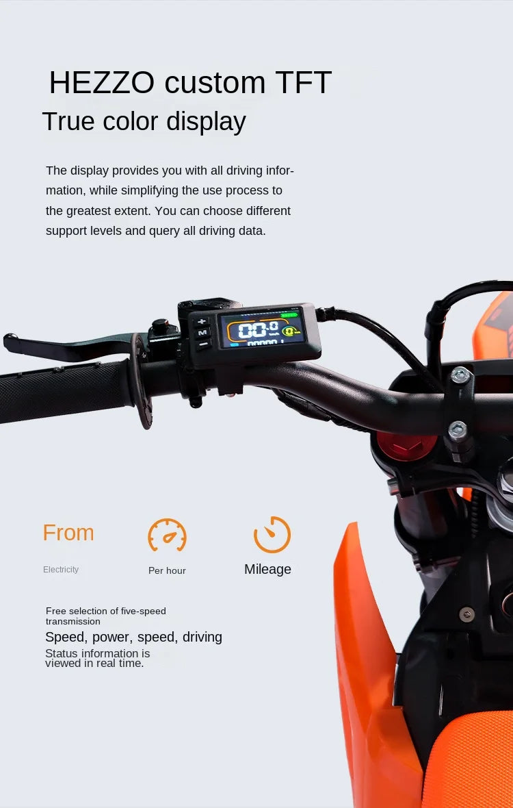 High-Power 60V 6000W Electric Mountain Bike Central Motor Mid-Drive Lithium Long-Endurance Off-Road Vehicle For Cross-Border Use