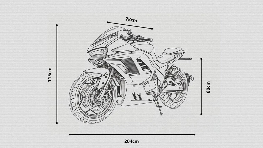 Motorcycle Center Chain Motor Good Price 4000W 240km Max Range 130KM/H Electric Motorcycle
