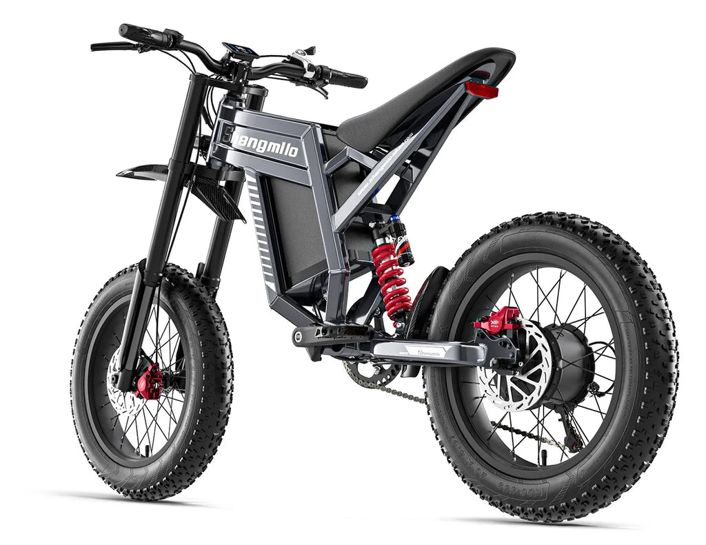 Powerful 20" Fat Tire E-Bike 1500W 60V 40MPH Electric MountainBike for Adventure
