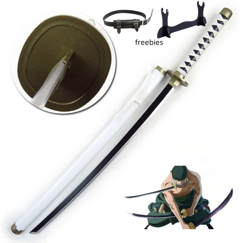 40incn Roronoa Zoro Katana Ninja Knife Sword Anime Cosplay Costume Zoro Real Size Japanese Katana Original Samurai Sabre Gift