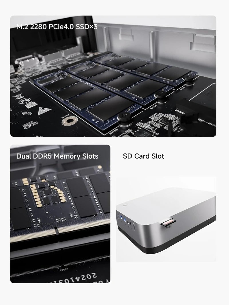 2025 hot sale Mini PC AI X1 Pro AI 9 HX370(12 Cores/24 Threads, up to 5.1GHz)&Radeon 890M Mini Gaming Computer,64GB D