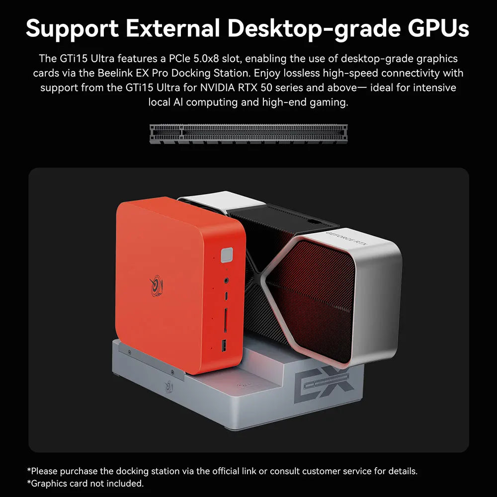 Beelink GTi14 GTi15 Powerful AI PC Intel Ultra9 185H 285H GTi13 i9 13900HK 32G DDR5 1T NVME SSD Desktop Computer Mini Gaming PC