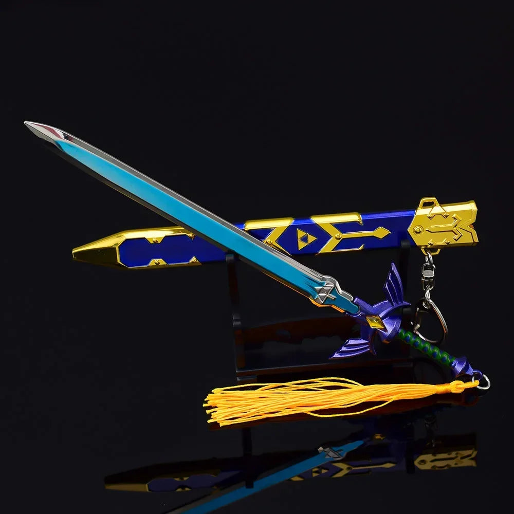 22cm Master Sword The Hyrule Fantasy Tears of The Kingdom Metal Weapon Model Sword Blade Keychain Ornament Crafts Gifts Toys