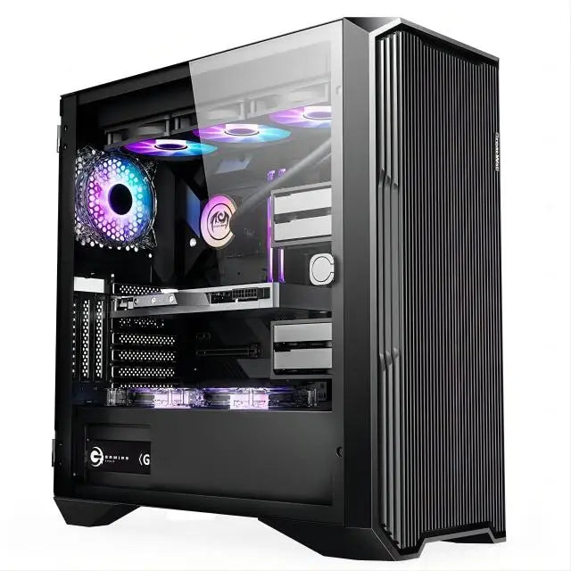 Gaming Desktop Computer,  i5-14400F, RTX 3050 8GB, 32GB DDR5 RAM, 1TB NVMe SSD, RGB Case with 7 Fans, Windows 11 Pro (Black)