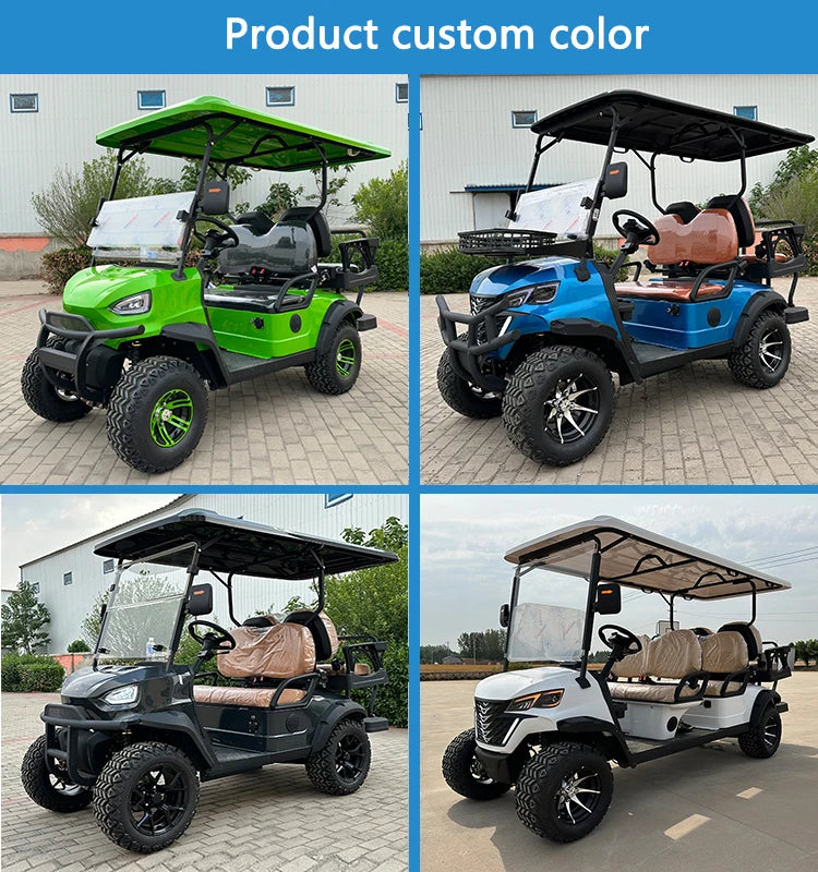 High Performance New Road 6 Wheel Drive Street Legal Club Car Electric Golf Cart Buggy 30-50Km/h Front Disc Brakes80-100km Range