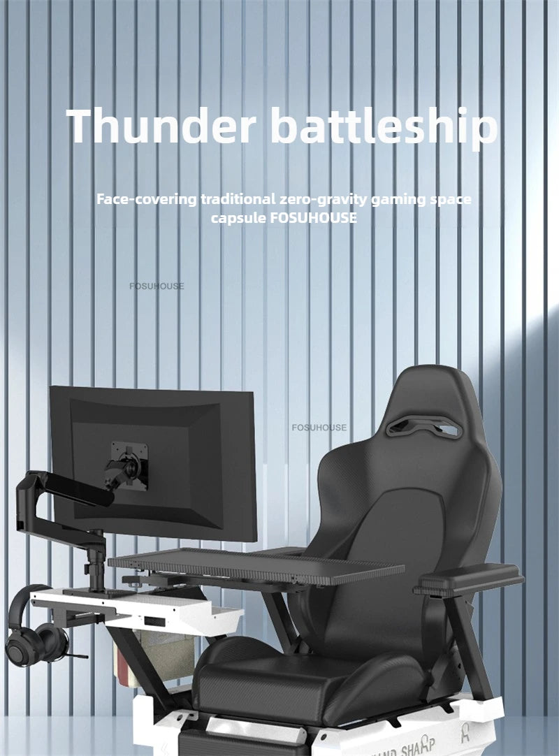 Office Chairs Zero Gravity Notebook Cockpit Gaming Chair Multifunctional Comfortable Computer Chair Lazy Cockpit Integrated