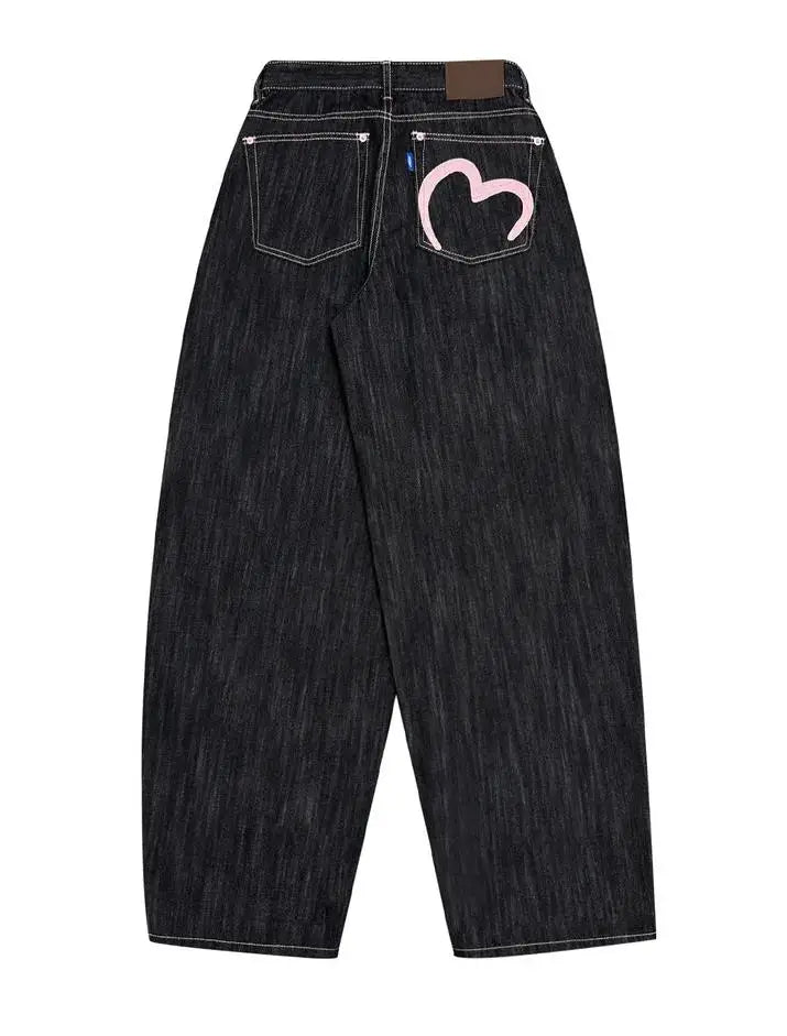 2025 Autumn Winter Women's Denim Jeans Y2K Wide Fit Baggy Jeans Grunge Harajuku Cowboy New In Pants Korean Mom Jeans Punk Retro