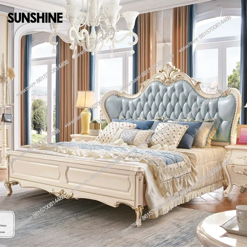 Wooden Modern Bed Frame Double Storage Space Twin Headboards Double Bed Full Size Luxury Muebles De Dormitorio Home FurnitureX