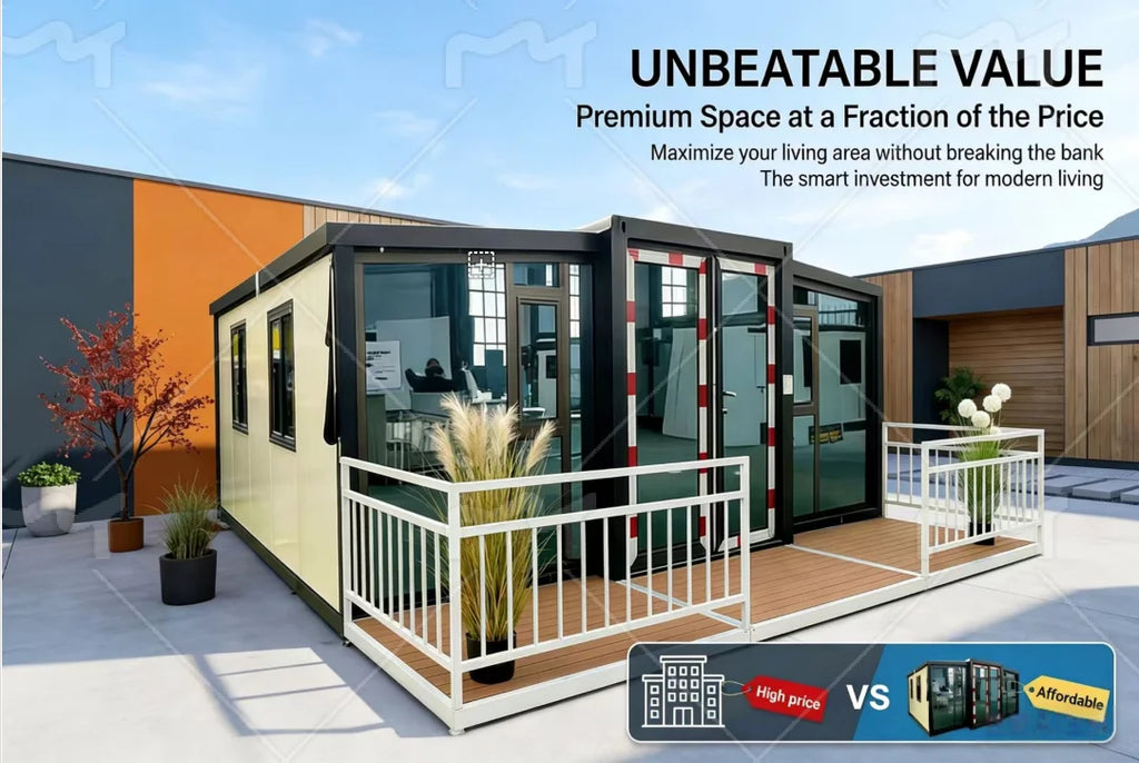 Made in China 30ft Waterproof Folding House Outdoor Garden House 2-3 Bedroom Modular Container House