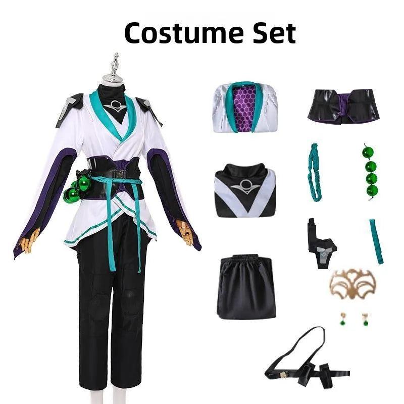 Valorant Game Cosplay Costume Full Set Female Sage Uniform Clothing Gaming Anime Festival Cosplay Props Accessories