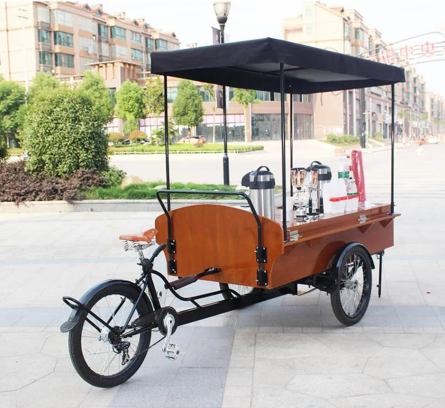 Three Wheel Coffee Bike High Load Capacity  Electric Tricycle