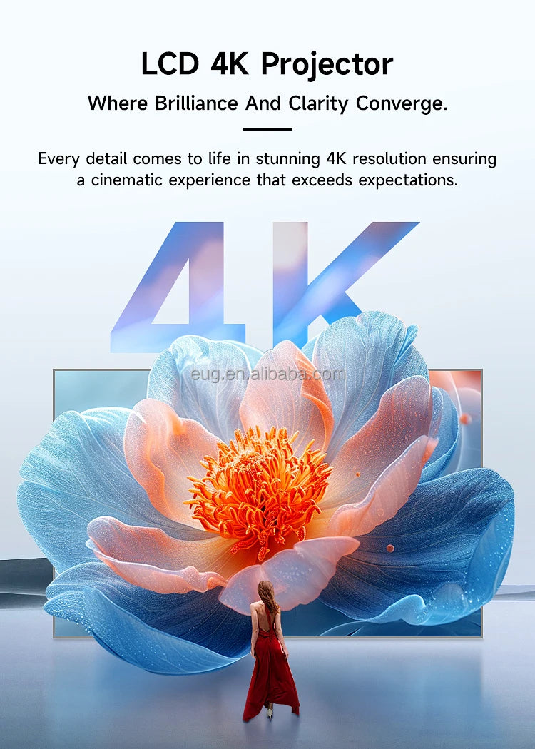 For Android 11 Smart LED Beamer Full HD Screen Video 1080P Mini LCD Home Smart Projector