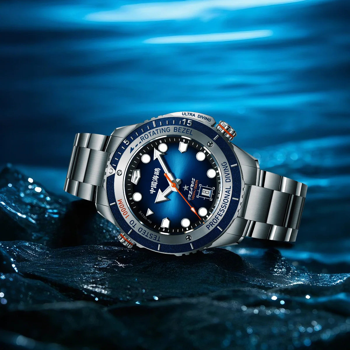 Seagull Deep Ocean Professional Diving Automatic Men's Watch 1000M Waterproof ST2130 Helium Escape Valve Sapphire Crystal 1217