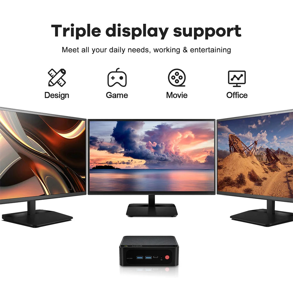 Beelink SER5 Mini PC AMD Ryzen 5 5500U DDR4 16GB SSD 500GB Support WiFi6 BT5.2 4K HD 1000M Desktop Computer