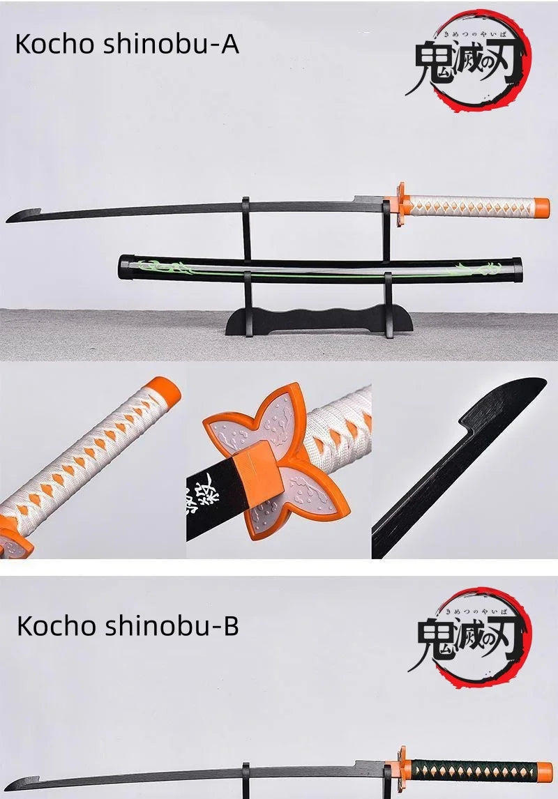 104cm Japanese Katana Samurai Sword Accessory Demon Slayer Katana Tanjirou Sword Kimetsu No Yaiba Iron Ninja Knife Cosplay Toy