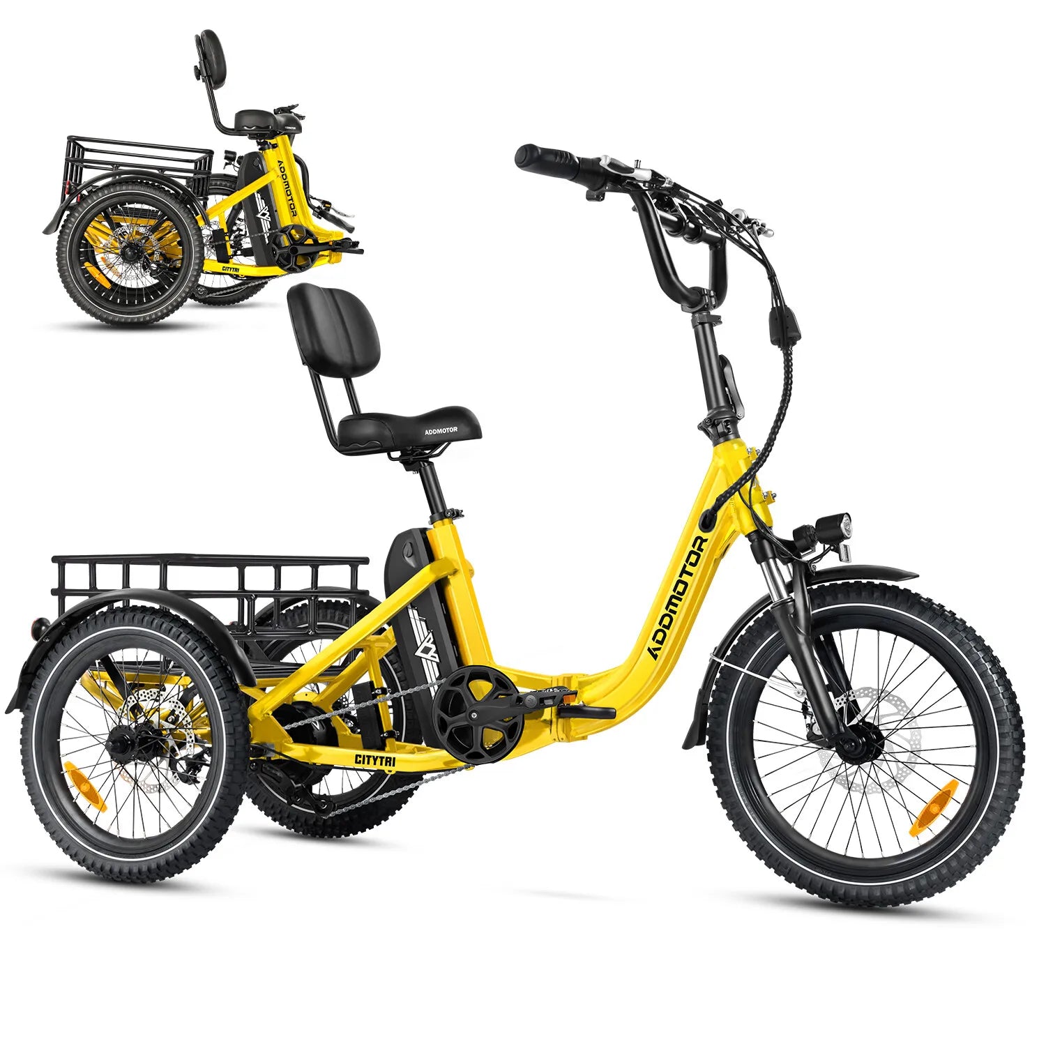 E-310 Plus Folding Electric Trike 750W 48V 20Ah 3 Wheel E-bikes
