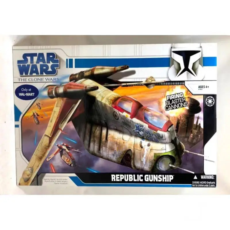 Original Hasbro Star Wars THE CLONE WARS REPUBLIC GUNSHIP Anime Figure Toy Model Collection