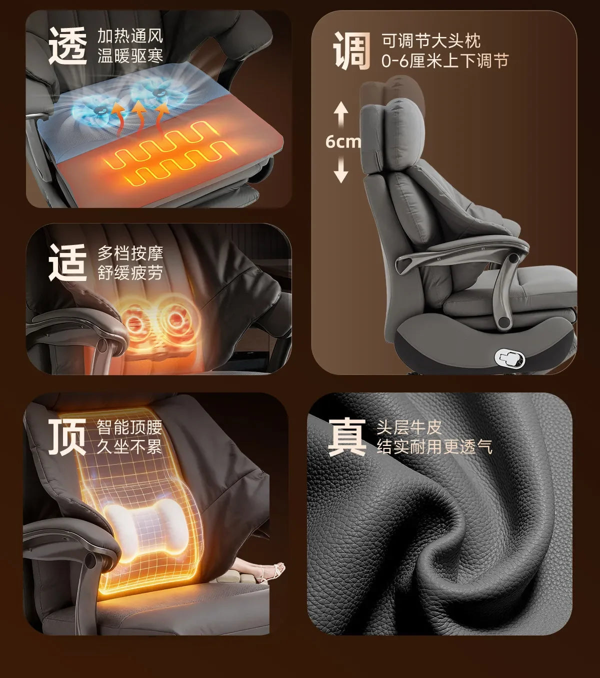 Hot sales Multi functional genuine leather elegant luxury gaming chairs cadeira gamer home furniture Ergonomically designed offi