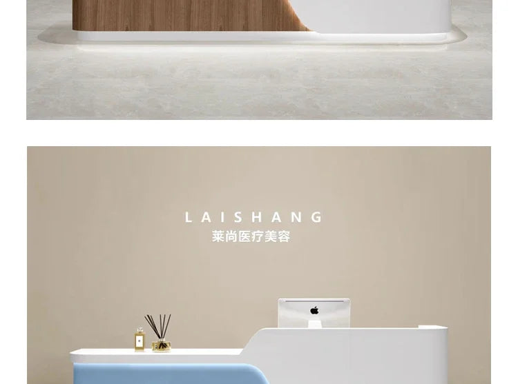 New arriveLuxury Nail Art Modern Minimalist Company Reception Desk Training Institution Information Desk Beauty Salon Dental Cli