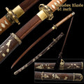 Wooden Sword, Japanese Officer's Sword, Saber Katana, Metal Saya Couple Pattern, Collection, Samurai Sword,Can Custom