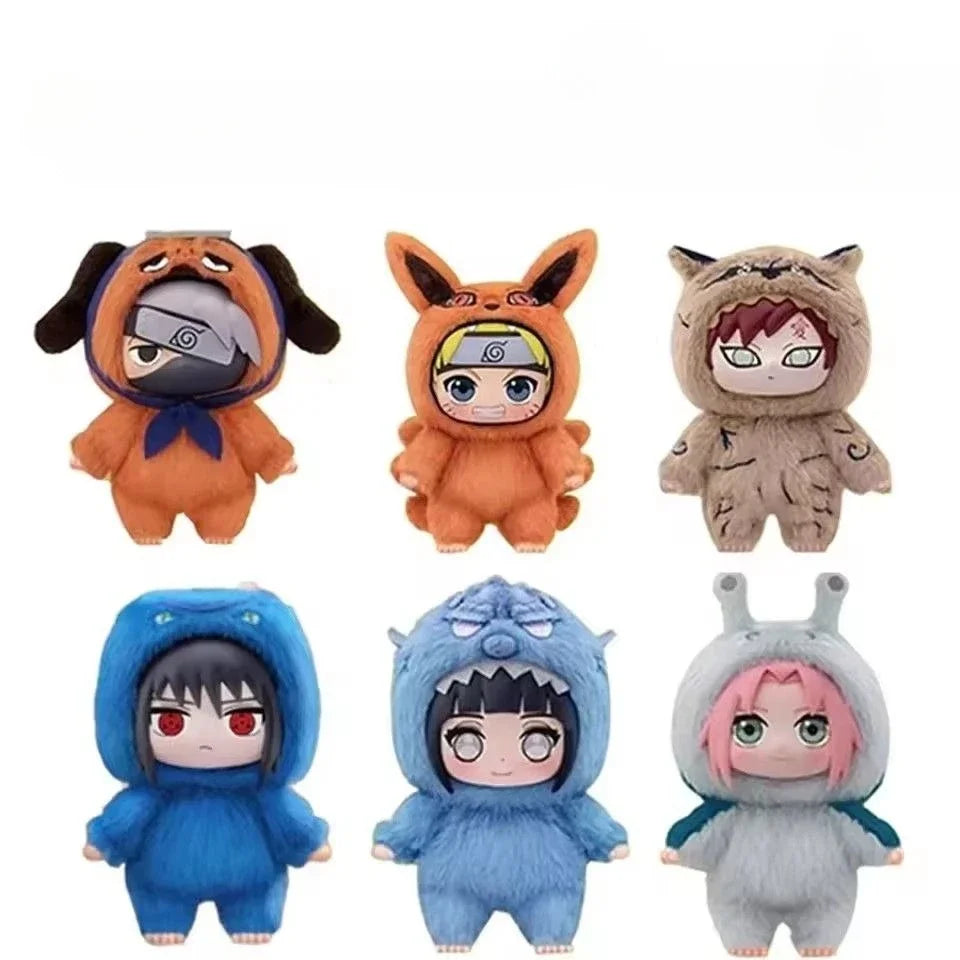 Hot Naruto Itachi Sasuke Kakashi Gaara Series Blind Box Trendy Toy Figure Plush Pendant Collection Birthday Present