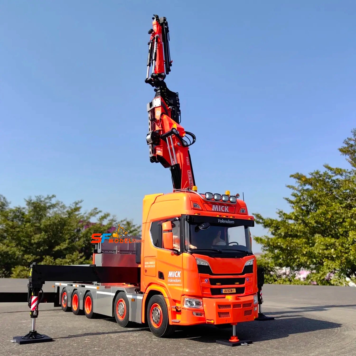 F1650 Crane 10x10 R650 RC Truck 1/14 Hydraulic Crane Truck Metal Model High-end Custom Engineering Machinery RC Car Model Toy