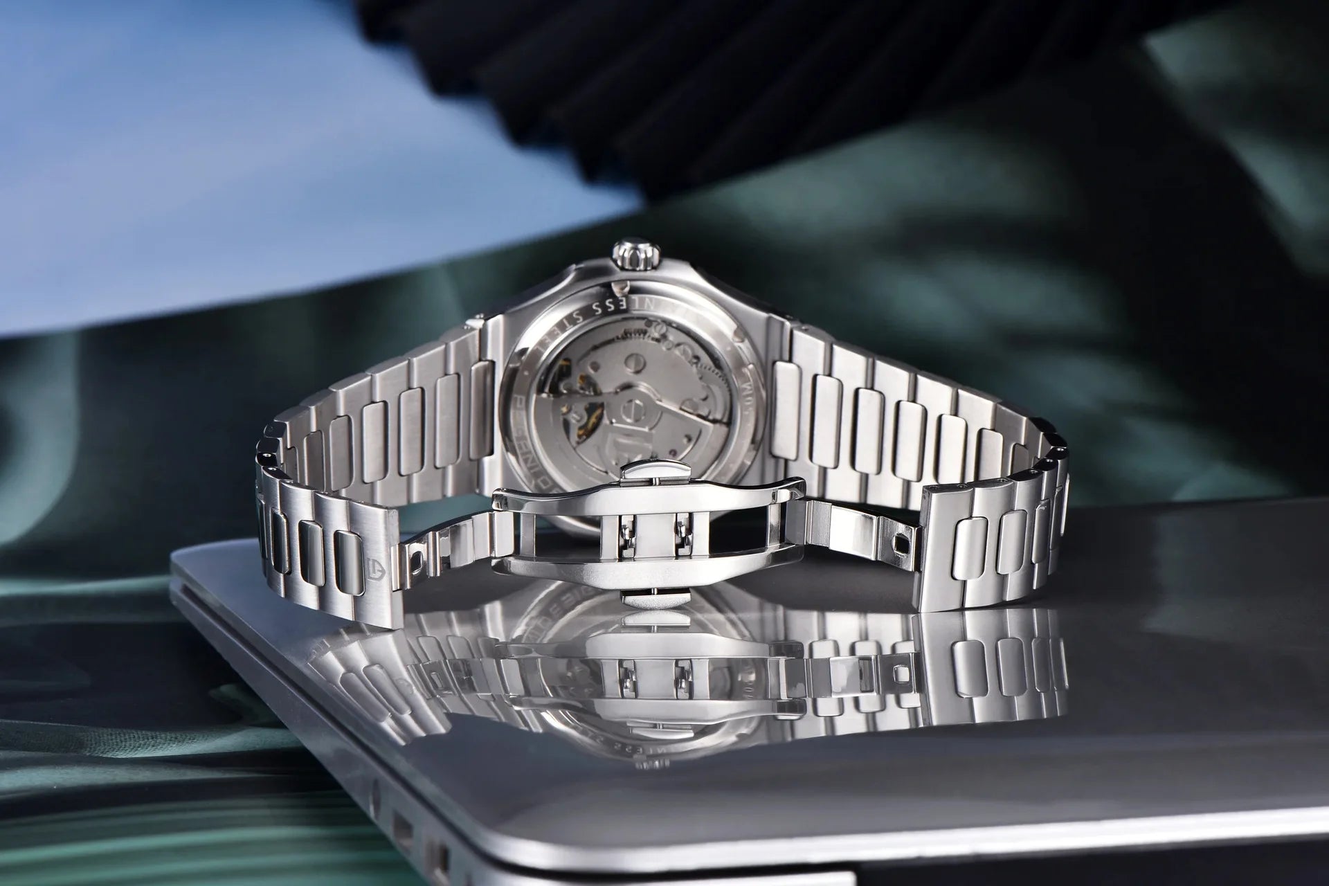 PAGANI DESIGN PD-YS025 New Automatic Men's Watch Full Stainless Steel Mechanical Wrist Watch for Men, Sapphire Dial Glass
