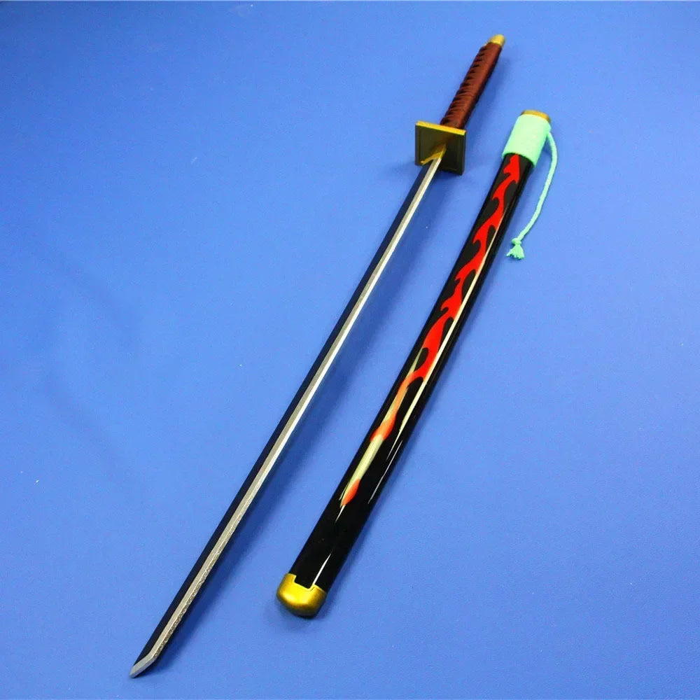 104cm Zoro Katana Sandai Kitetsu Sword Wooden Ninja Blade Anime Cosplay Prop Real Size Japanese Katana Samurai Sabre Kid Toy