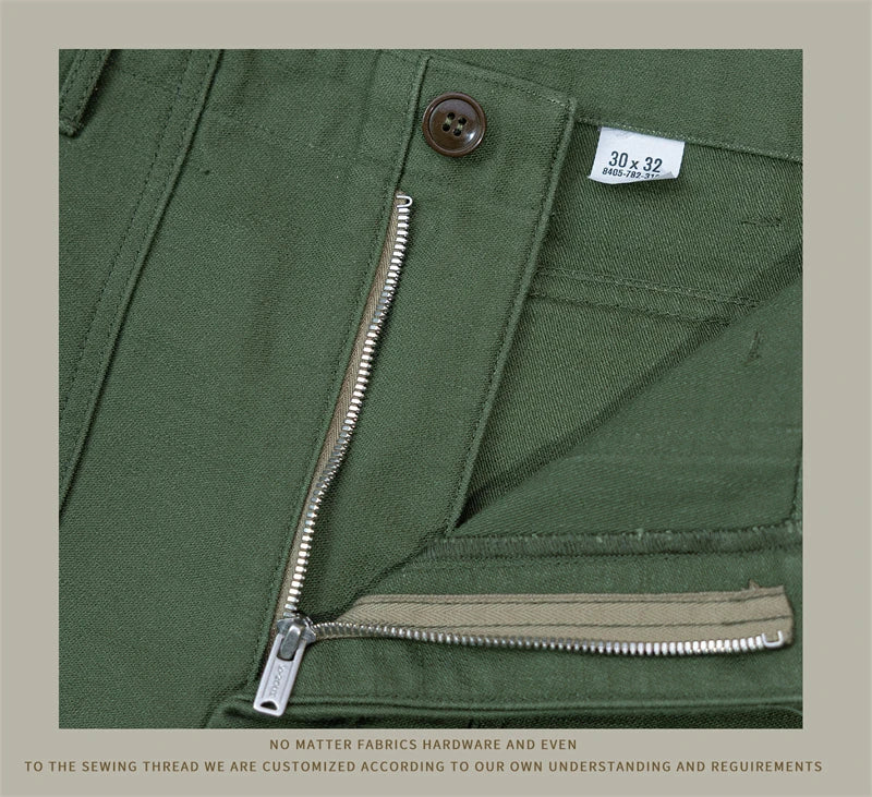 Red Tornado 15oz Heavyweight Cotton Sateen OG-107 Fatigue Pants Vintage Military Style Men's Casual Trousers
