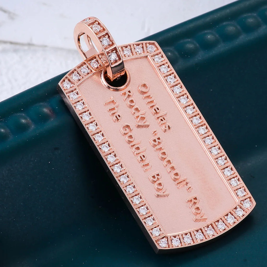Provence Square Pendant for Men Moissanite Hip Hop Pendants for Women 10K Rock Drop Pendant Miami Rapper Pendant for Man