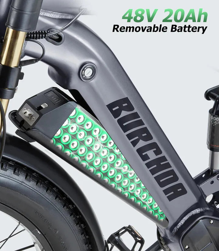 26" Electric Bike 1000W E-Bike For Adults & 2 Battery Bicycle  28mph Fatbike