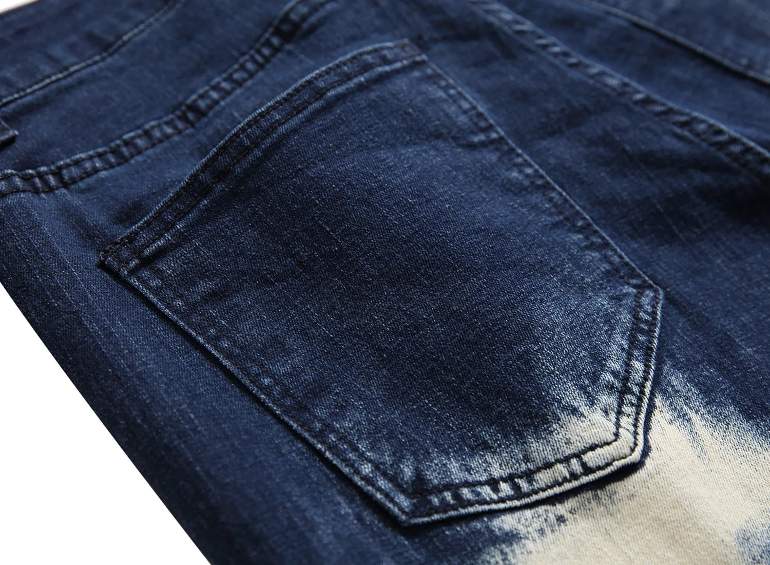 2026 Men's Blue 3D Printing Jeans, Black Wolf Pattern Printed Punk Straight Cotton Casual Print Denim Pants Asian Size 28-42