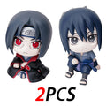HOT Naruto Anime Figure Naruto Kakashi Action Figure Q Version Kawaii Sasuke Itachi Figurine Car Decoration Collection Model Toy