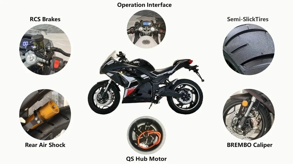 Strovan  Sport Motorcycle Hub Motor 3kw/4kw/5kw/10kw 72V60-120Ah Lithium Cross Electric Motorcycles