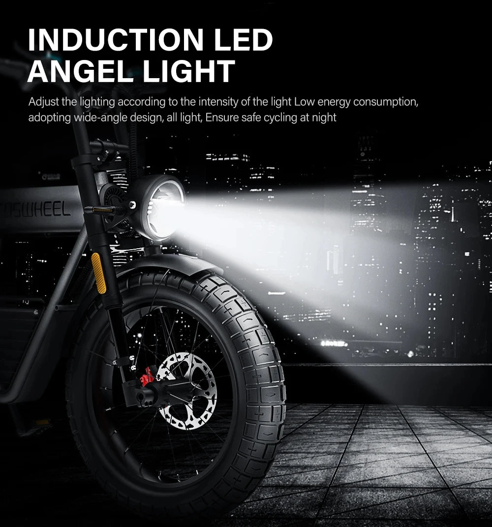 Electric Bicycle CT20S E-Mountain Bike for Adult 60V 27.5Ah Battery Double Hydraulic Disc Brakes 20*5.0 Fat Tire Off-Road E-bike