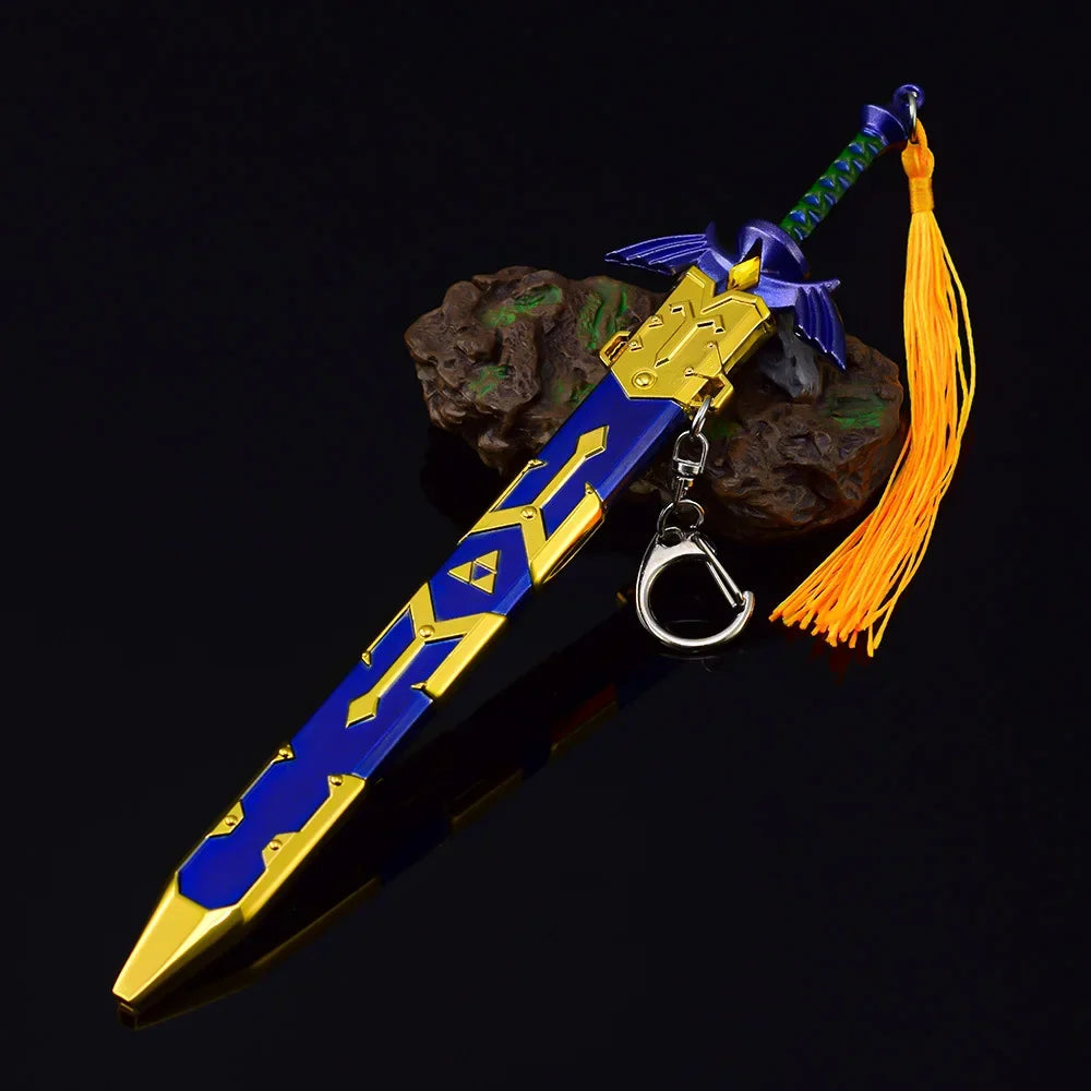 22cm Master Sword The Hyrule Fantasy Tears of The Kingdom Metal Weapon Model Sword Blade Keychain Ornament Crafts Gifts Toys
