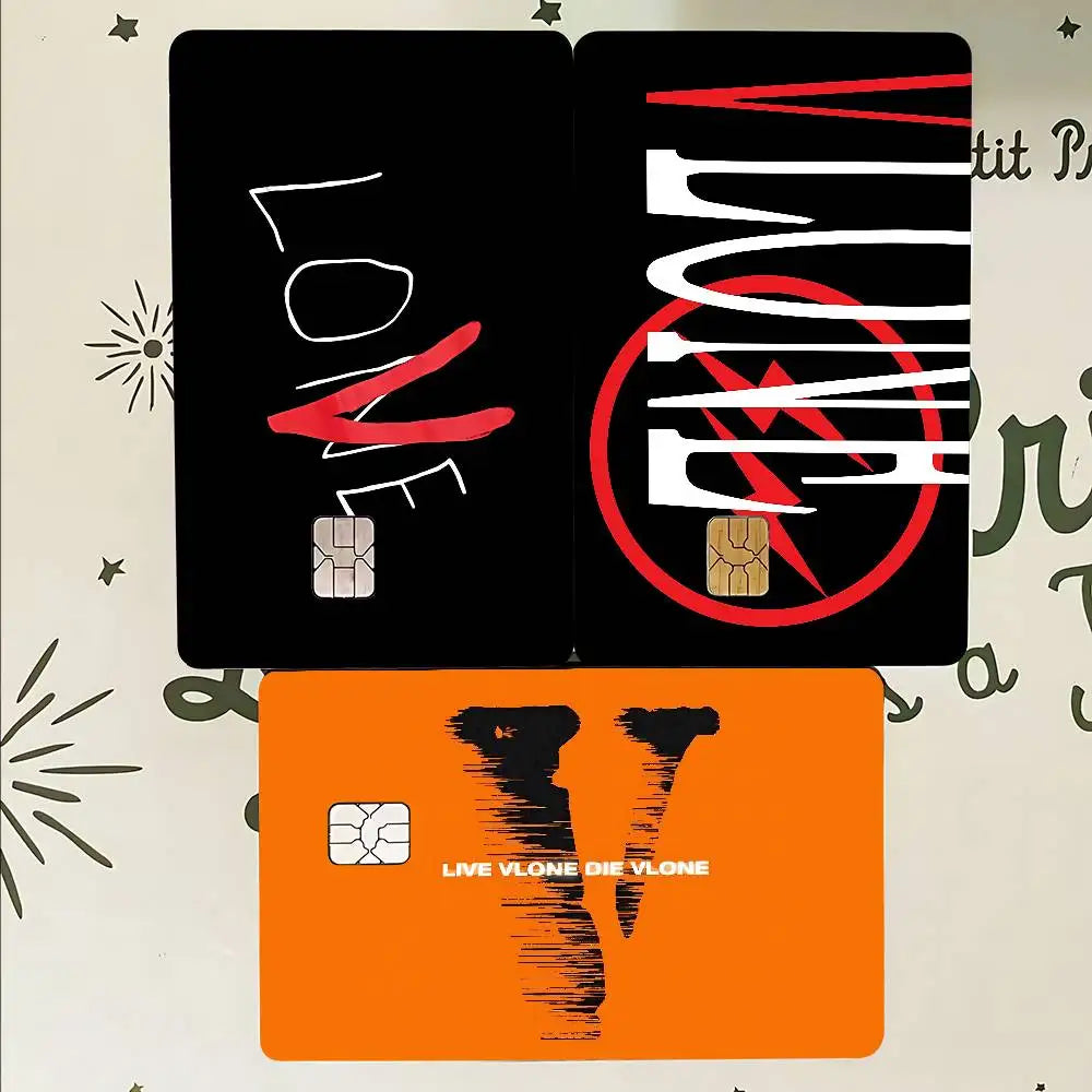 Fashion Trend VLONE Anime Cartoon Sticker Film Skin For Credit Card Debit Bank Bus Card
