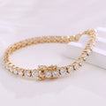 Provence Tennis Bracelet 18KGold 3.0mm four Prong Setting DEF/VS Lab Diamonds Simple Bangle for Women Men Personalized Custom