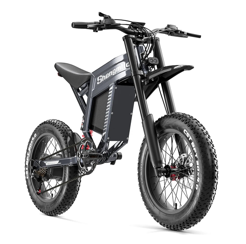 Powerful 20" Fat Tire E-Bike 1500W 60V 40MPH Electric MountainBike for Adventure