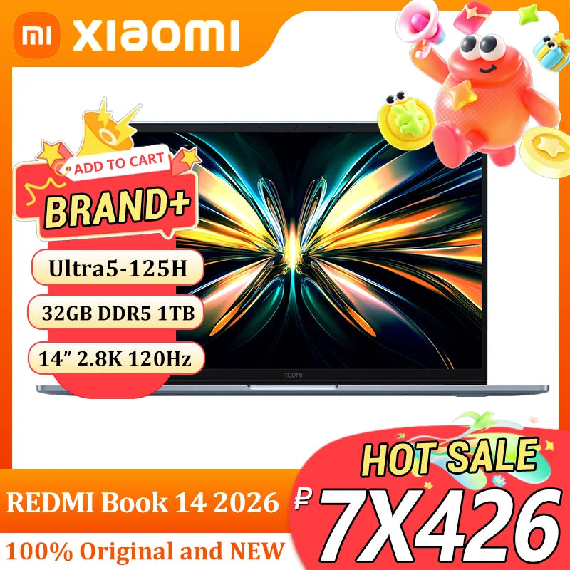 Xiaomi REDMI Book 14 2026 Ultra5-125H 32GB+1TB 14inch 2.8K 120Hz Screen