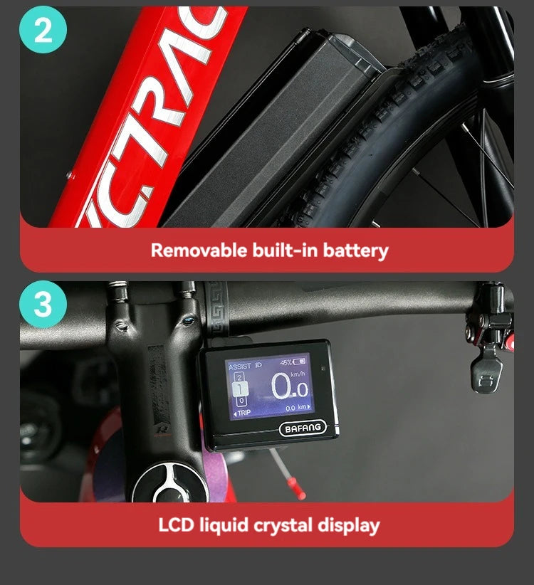 Top Quality Carbon Electric Bike Bafang M510 Mid Motor 250W Mountain Bicycle 29 Inch EMTB With Hidden Battery For Men