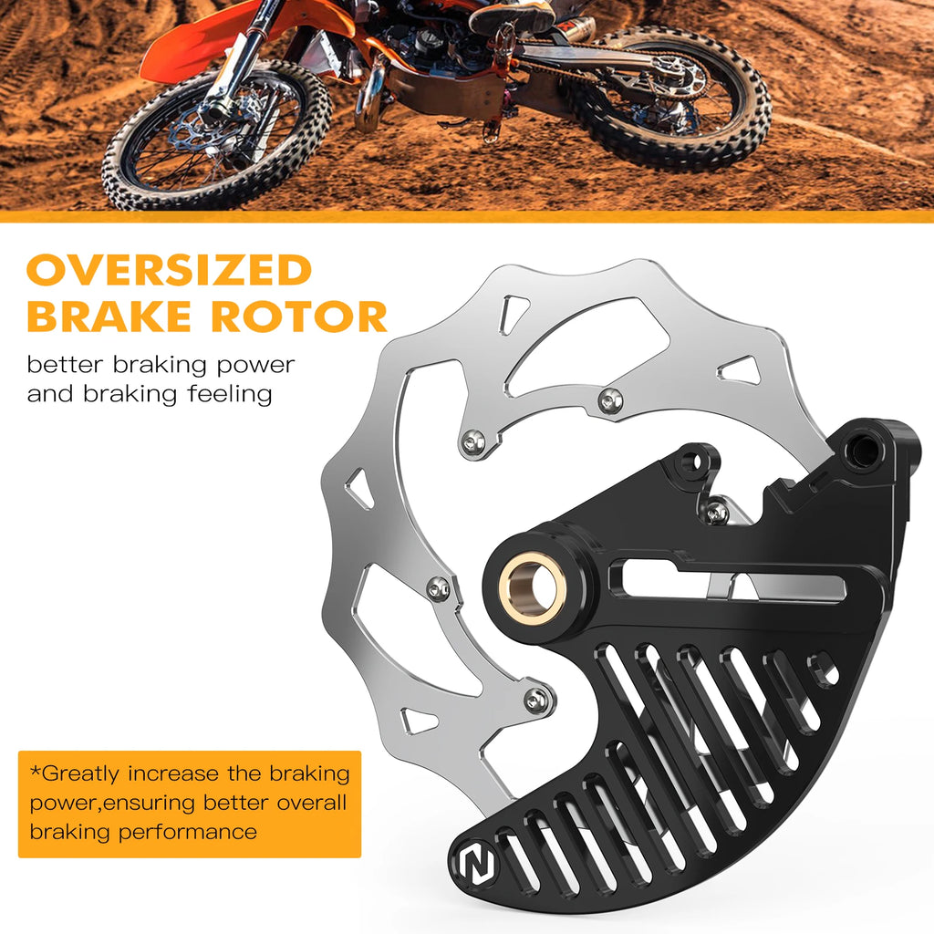 NICECNC For STARK VARG MX/EX Electric Dirt Bike 2024 2025 240mm Flame Oversize Rear Brake Disc Rotor & Rear Brake Disc Guard