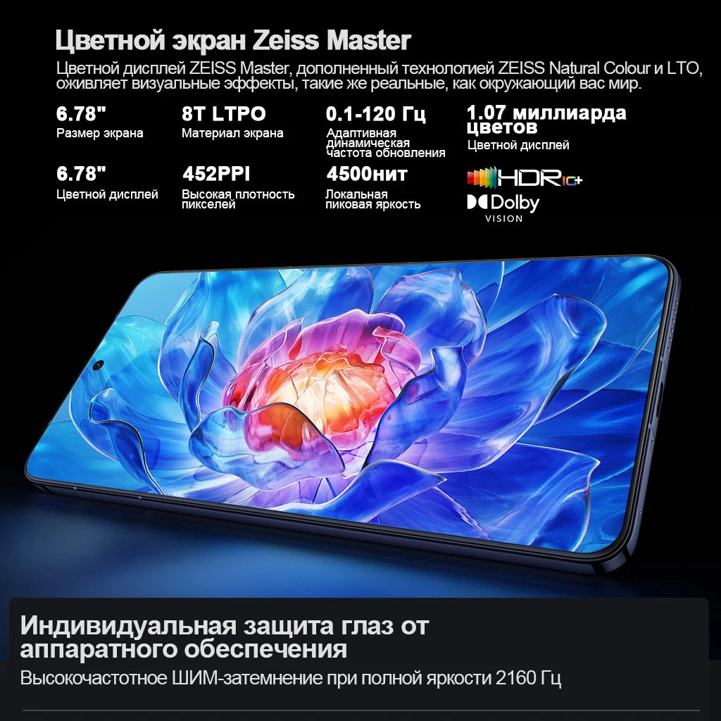 VIVO X200 Pro Chinese Version 5G Dimensity 9400 CPU 6.78 inch AMOLED 120HZ Screen 6000mAh 90W Flash Charger OTA NFC 50MP camera