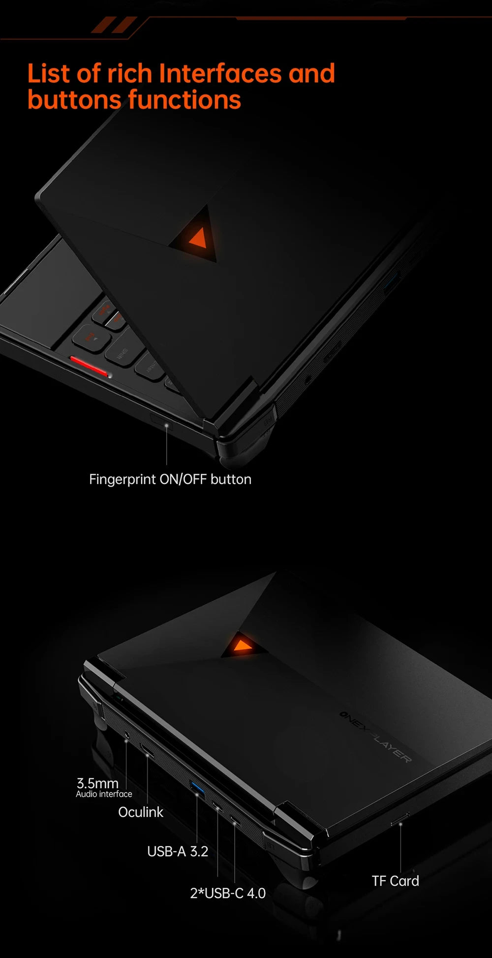 OneXPlayer G1 8.8" AMD Ryzen AI 9 HX 370 Handheld Gaming Console 2-in-1 Laptop Portable UMPC with Magnetic Keyboard