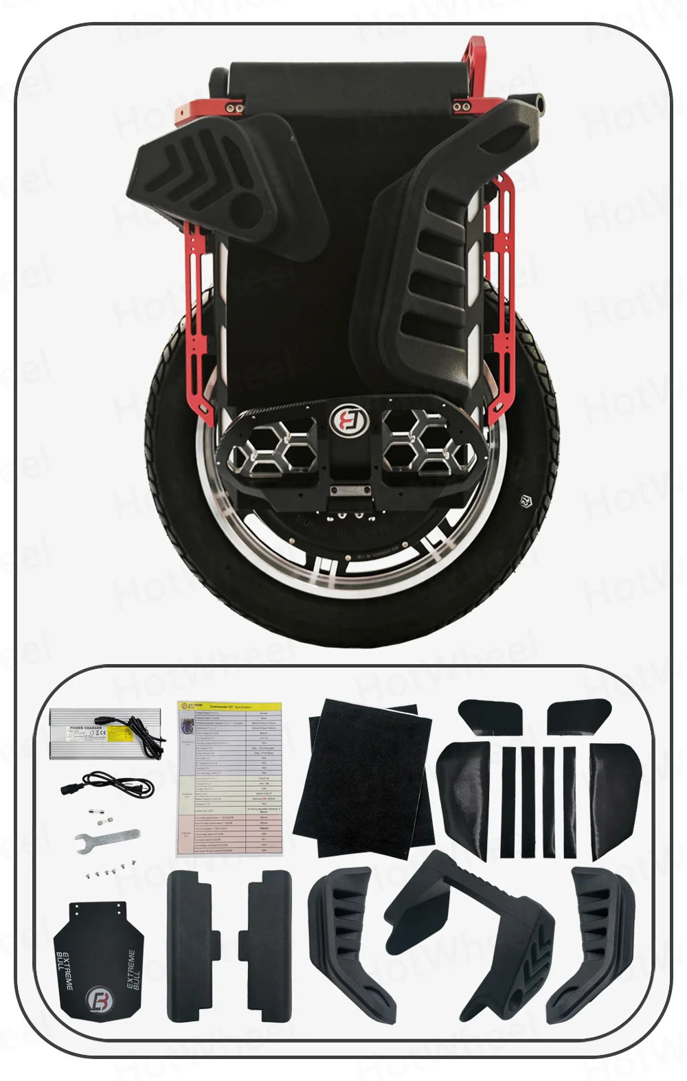 EXTREMEBULL Commander GT 3500W C38 HT Motor 20inch 134V 2400Wh 50S EUC Wheel Monowheel No-load Speed 115km/h Electric Unicycle